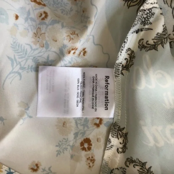 Reformation Sorrentine Silk Dress - L'Isola Di Capri - Picture 6 of 7